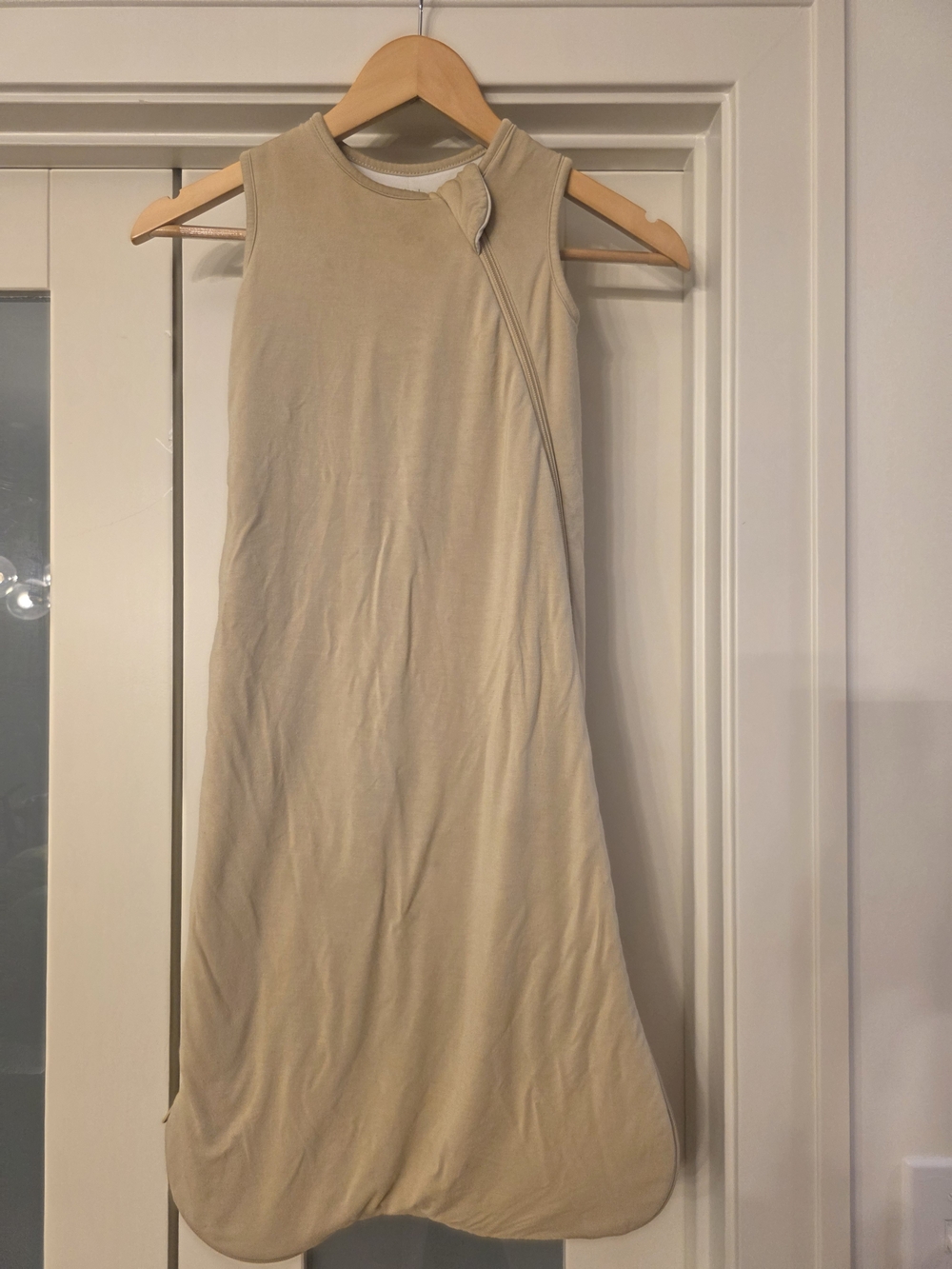 Kyte BABY Neutral Sleeveless Midi Sleep Sack Dress - Cream Beige
